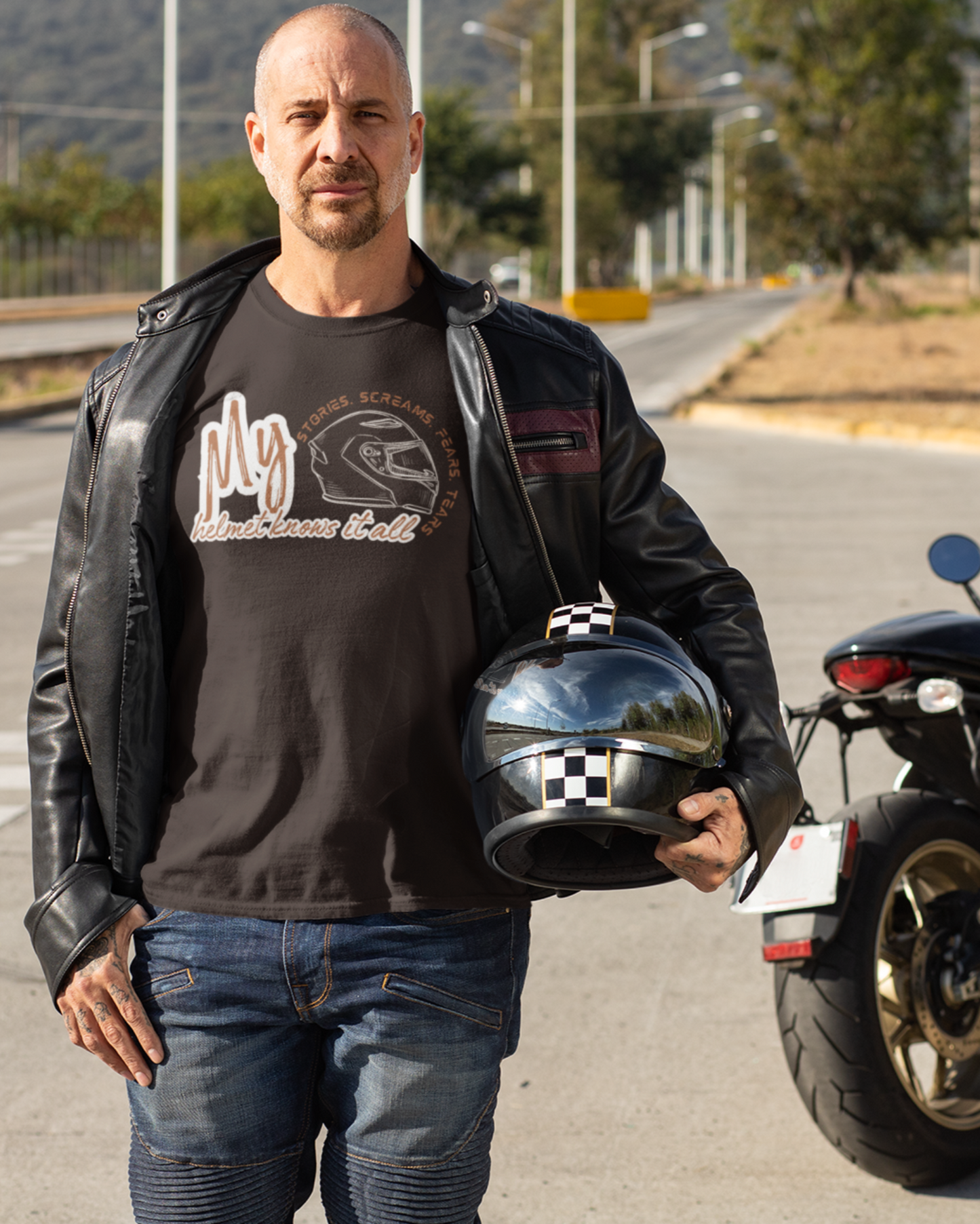 Biker T-Shirt | My Helmet Knows It All
