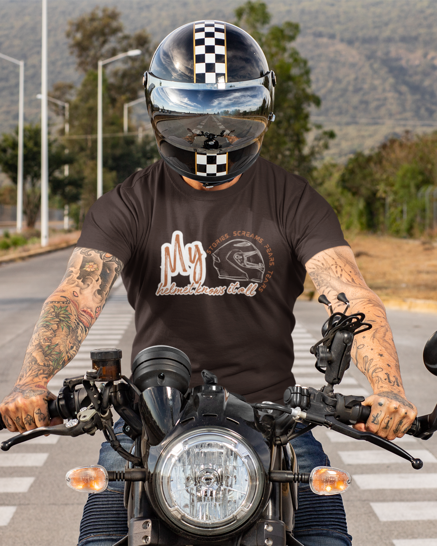 Biker T-Shirt | My Helmet Knows It All