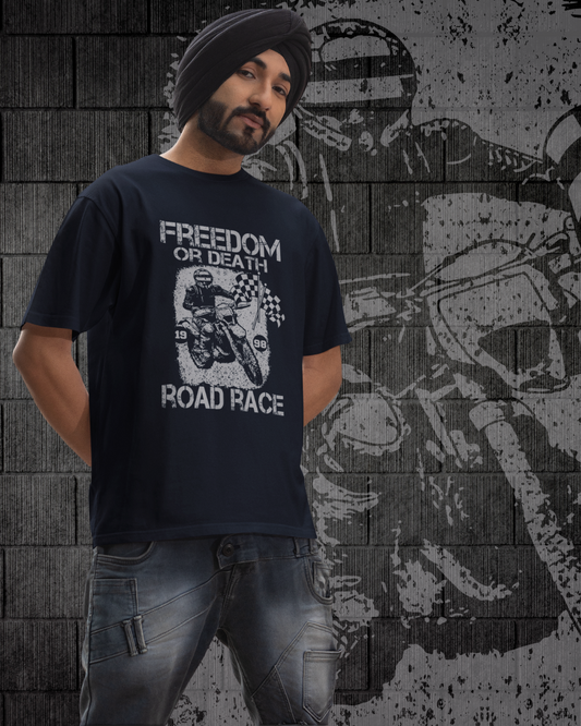 Biker T-Shirt | Freedom or Death - Road Race