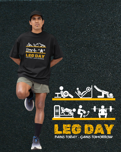 Oversized Gym T-shirt | Leg Day