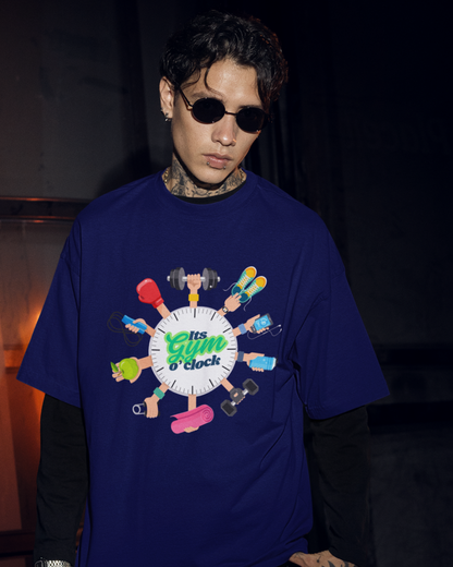 Oversized Gym T-Shirt | It's Gym O' Clock