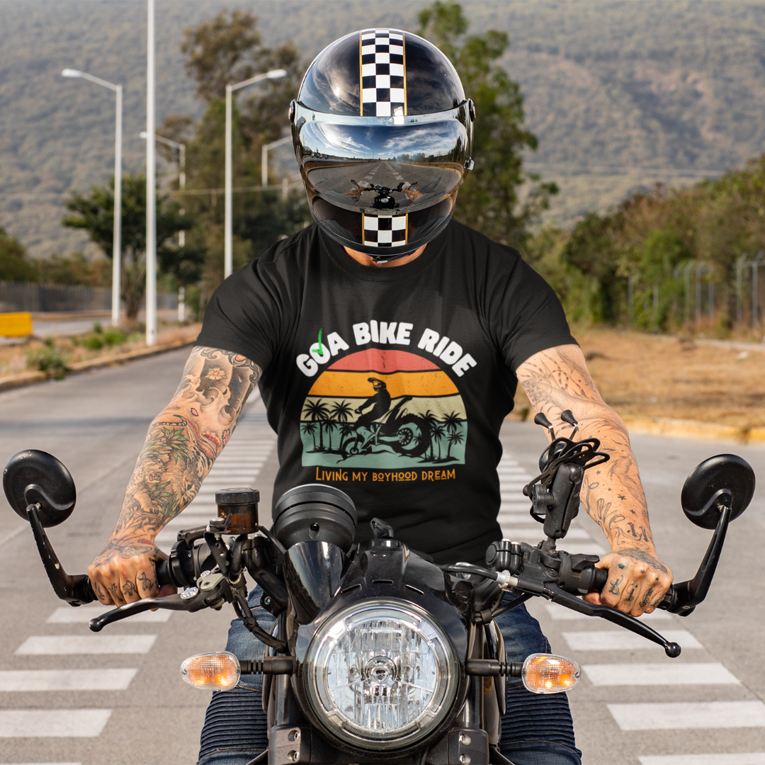 Bike Ride to Goa - Black T-shirt